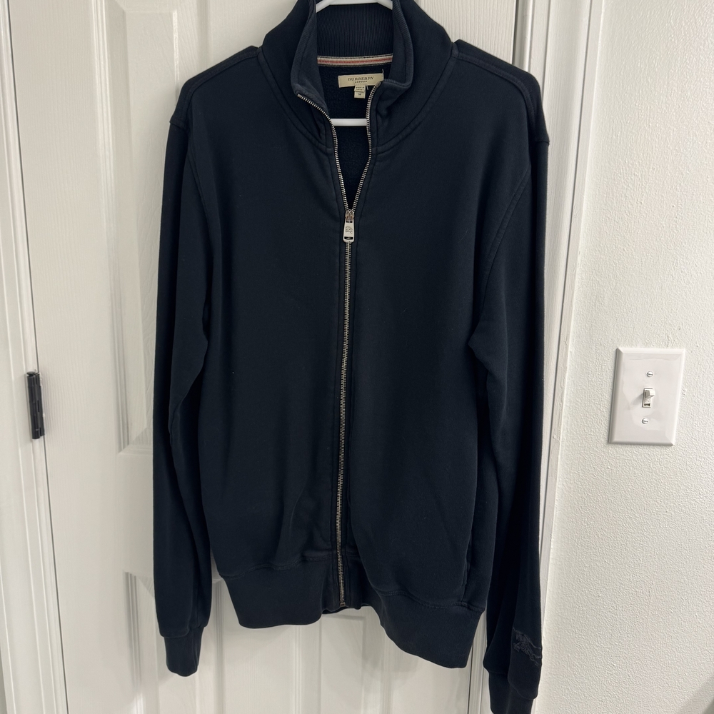 Burberry Men's Black Zip-Up Sweater